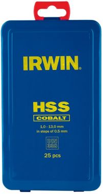 Набор сверл по металлу/нержавеющей стали HSS Cobalt 1-13 мм 25 шт Irwin 10503730 ― IRWIN